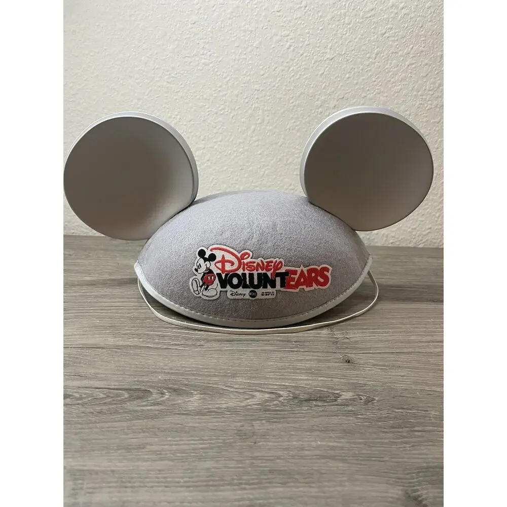 Disney VoluntEARS Mickey Mouse Ears Hat Gray Silver 25 Years of Giving Rare LE
